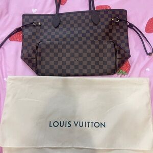 Louis Vuitton Damier Ebene neverfull mm tote bag